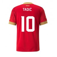 Camisa de Futebol Sérvia Dusan Tadic #10 Equipamento Principal Mundo 2022 Manga Curta